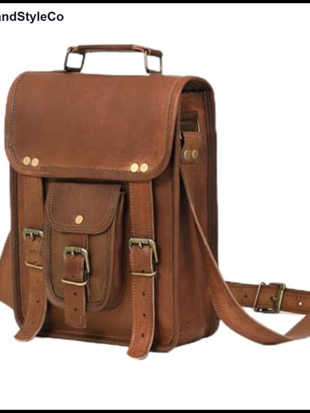 Genuine Leather iPad Tablet Satchel Crossbody Messenger Bag